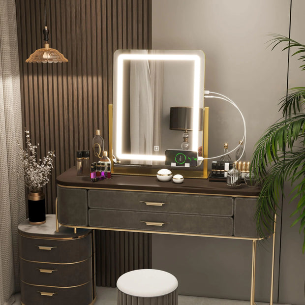 Gold Vanity Mirror ✨💡 – 22''