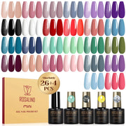 ROSALIND 24PCS Gel Nail Polish Set with Base & Top Coats 💅✨