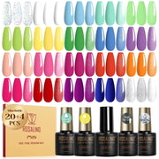 ROSALIND 24PCS Gel Nail Polish Set with Base & Top Coats 💅✨