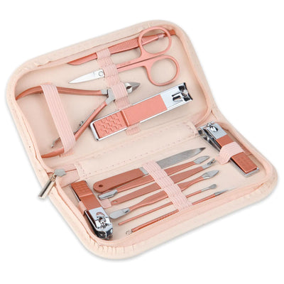 Nail Clippers & Beauty Tool Set 12-in-1 - Rose Gold Manicure Kit 💅✨