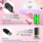 LKE UV LED Nail Lamp 72W - Nail Dryer for Gel Nails 💅✨