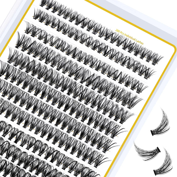 Individual Lashes 280 Clusters False Eyelash Extensions 💖✨