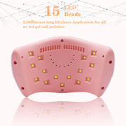 LKE UV LED Nail Lamp 72W - Nail Dryer for Gel Nails 💅✨