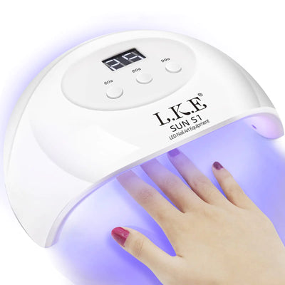 LKE UV LED Nail Lamp 72W - Nail Dryer for Gel Nails 💅✨