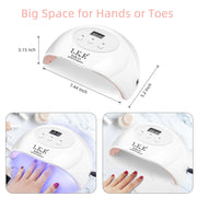 LKE UV LED Nail Lamp 72W - Nail Dryer for Gel Nails 💅✨